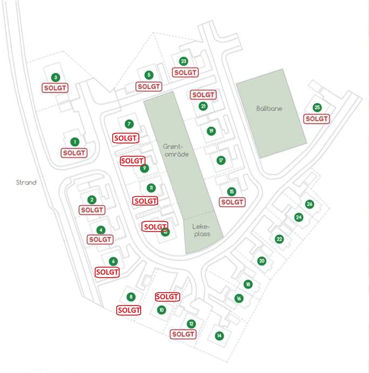 Få tomter igjen Galleribilde