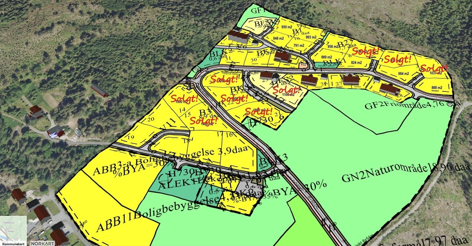 Oversikt ledige tomter Galleribilde