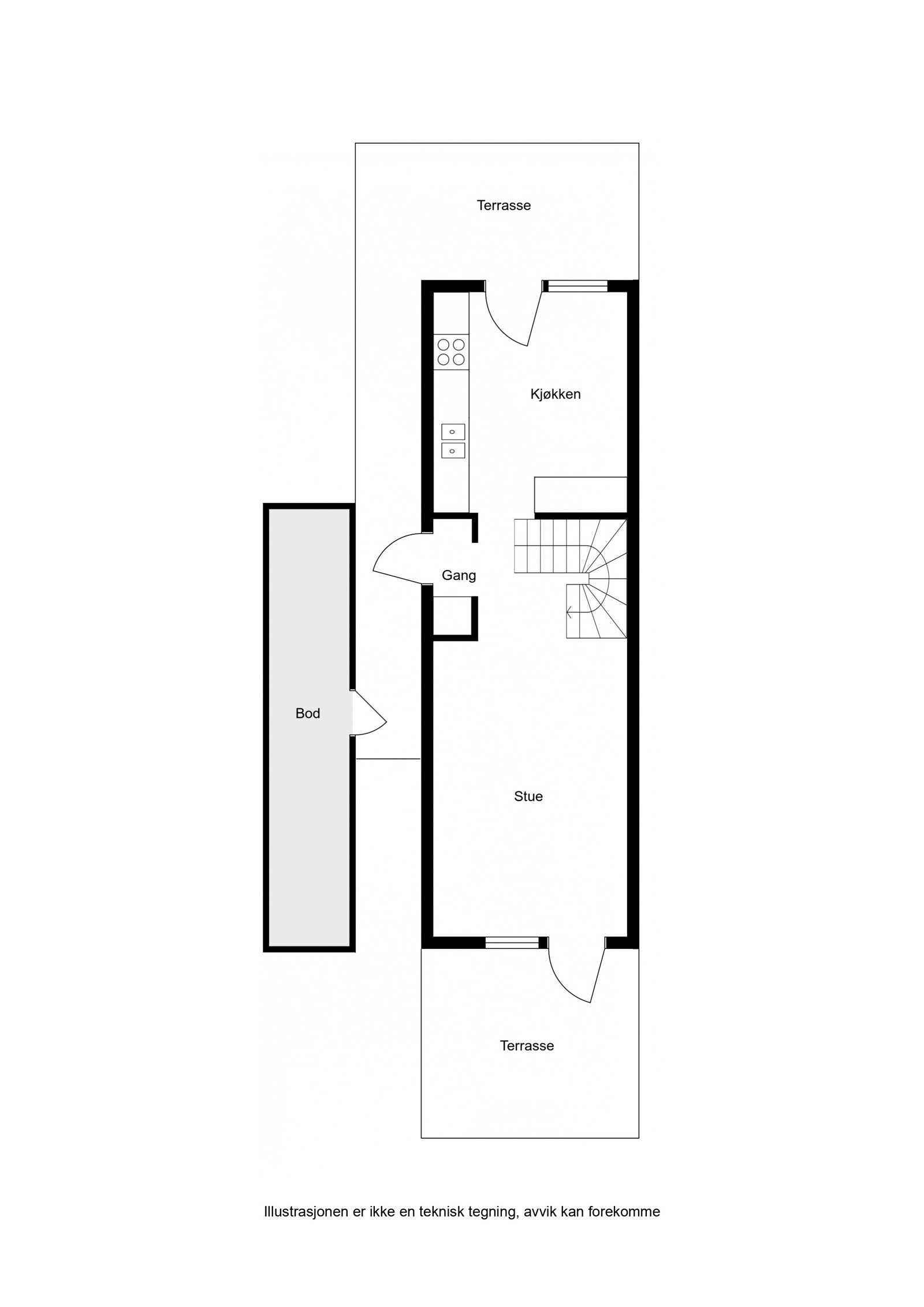 Plantegning 1. etasje. Galleribilde