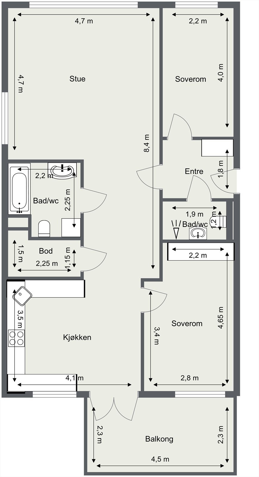 Plantegning Galleribilde