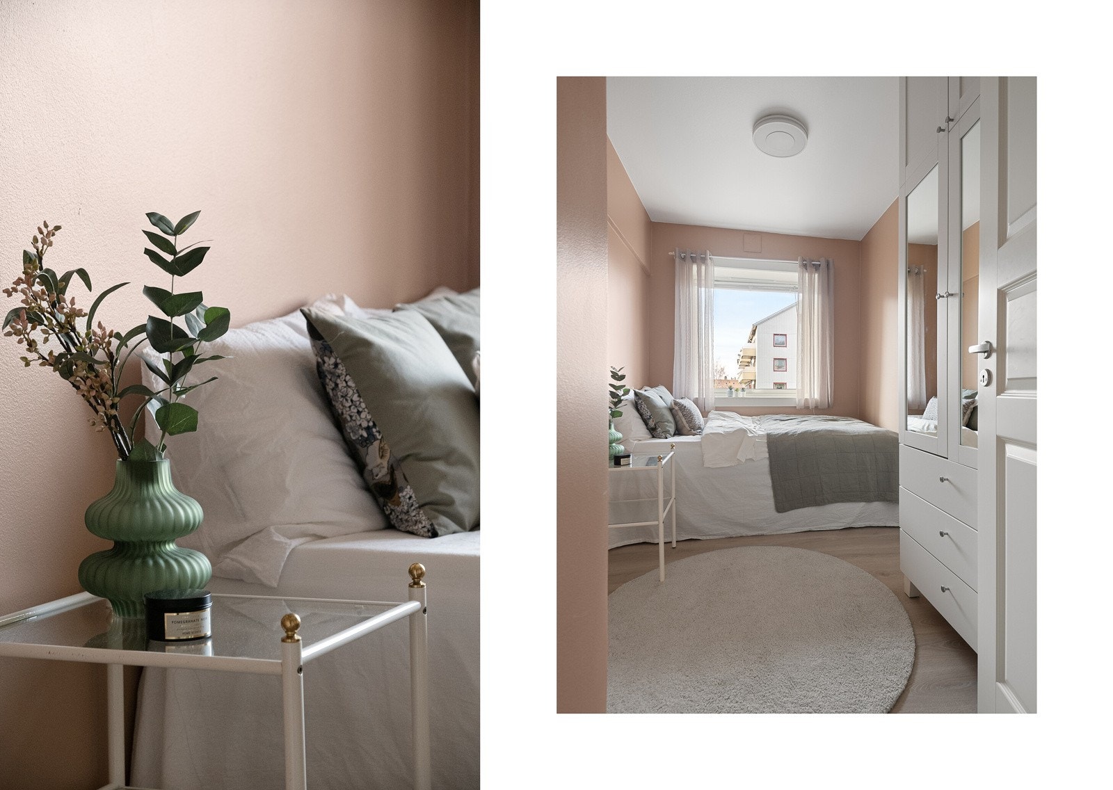 Det er godt med oppbevaringsmuligheter i garderobeskapet. Galleribilde