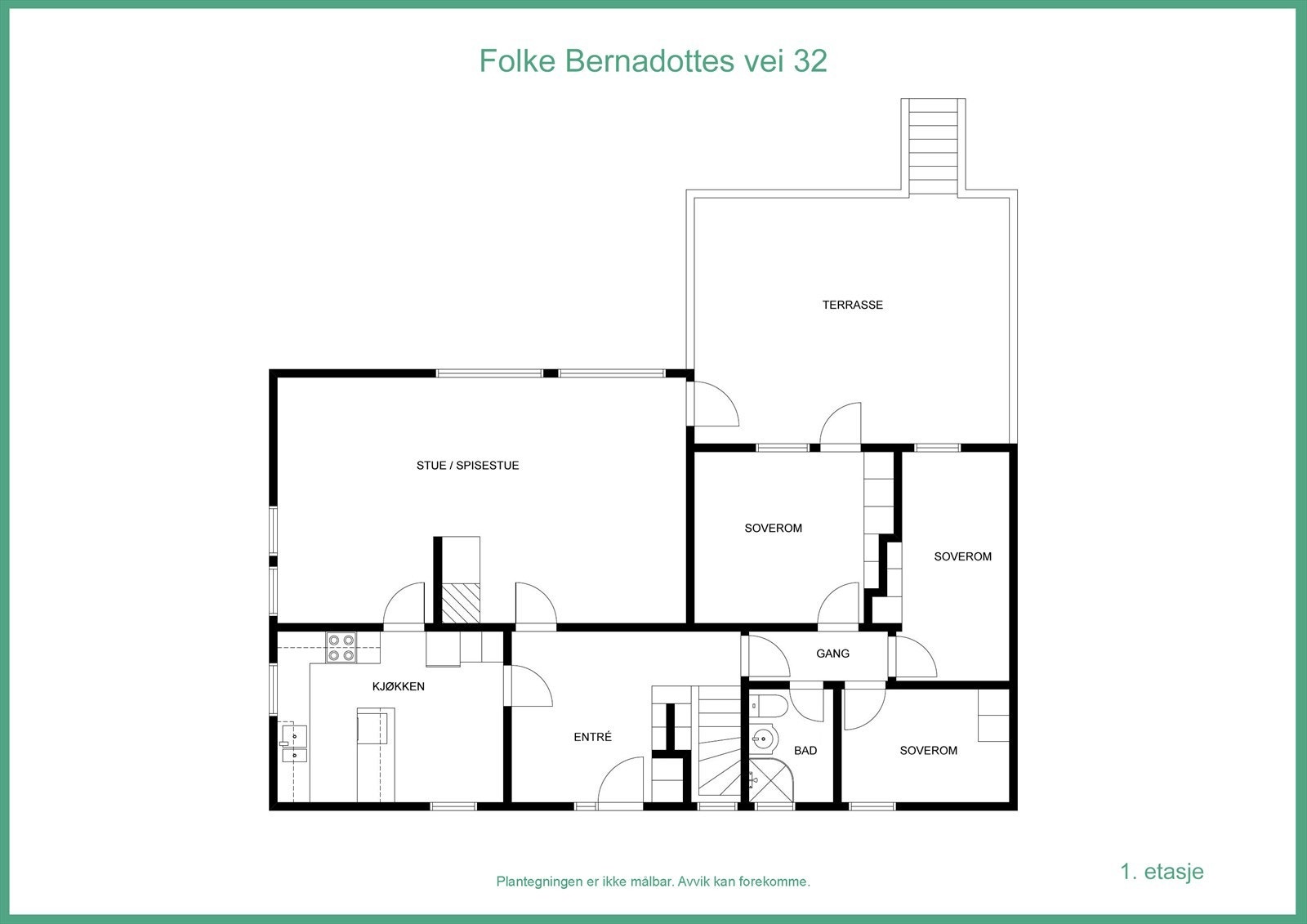 Plantegning 1. etasje Galleribilde