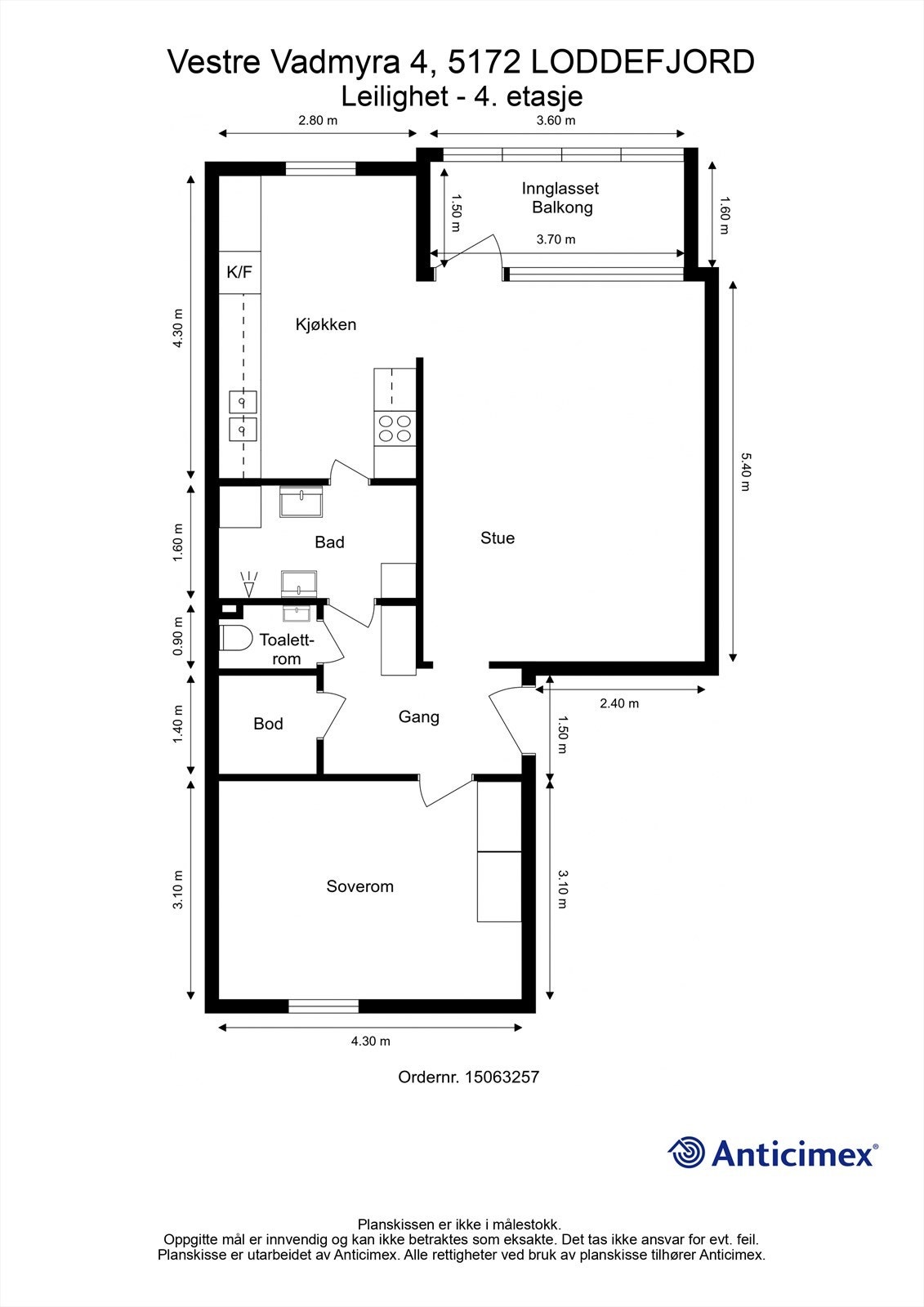 Leiligheten har en god planløsning. Her kan du virkelig lage din drømmeleilighet. Galleribilde