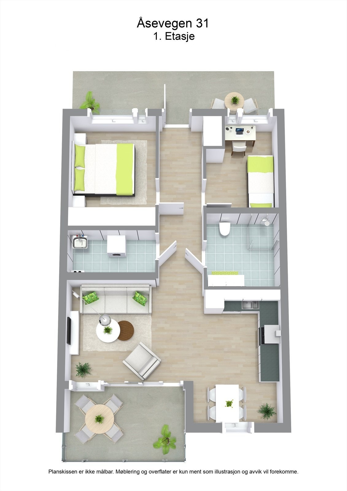3 D plantenging i 1. etasje Galleribilde