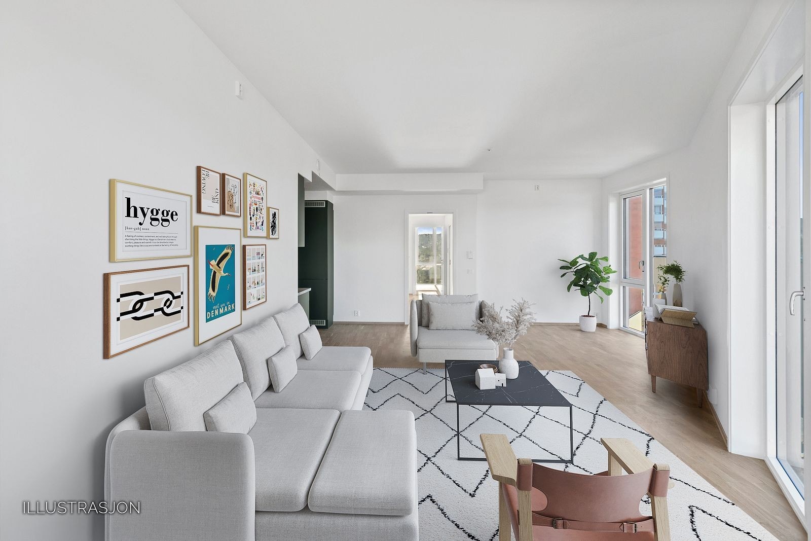 Nye og moderne leiligheter på Valentinlyst. Bilder kan avvike fra eksakt leilighetstype. Galleribilde