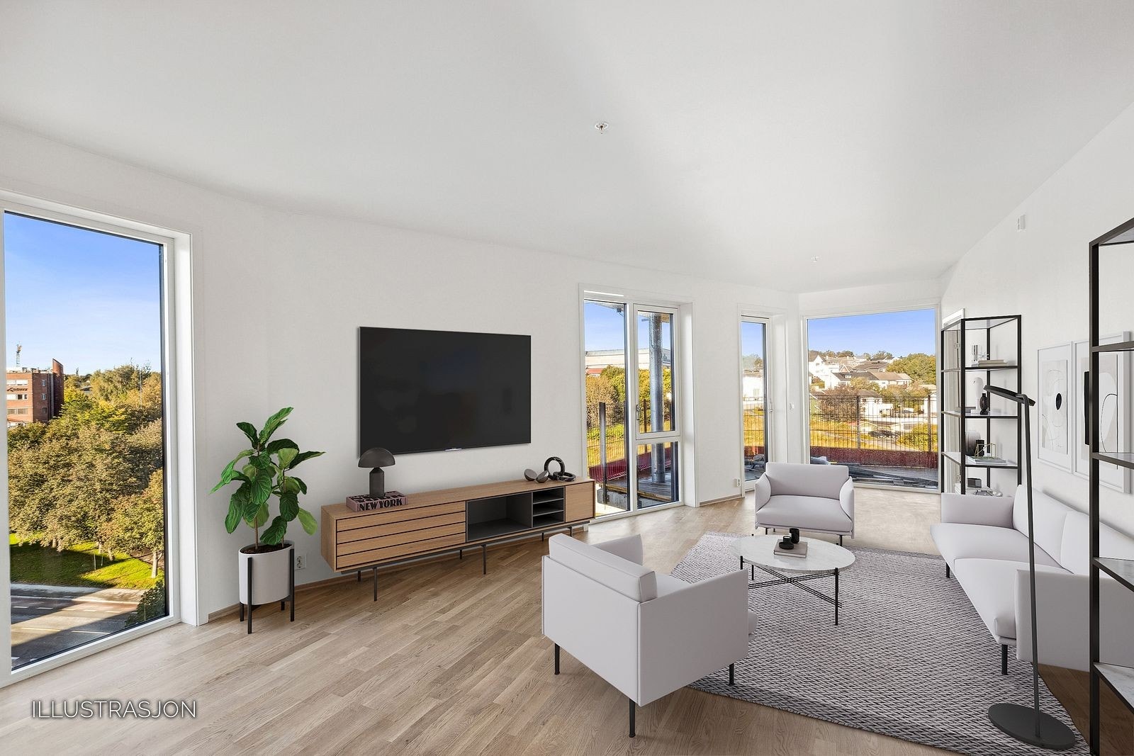 Nye og moderne leiligheter på Valentinlyst. Bilder kan avvike fra eksakt leilighetstype. Galleribilde