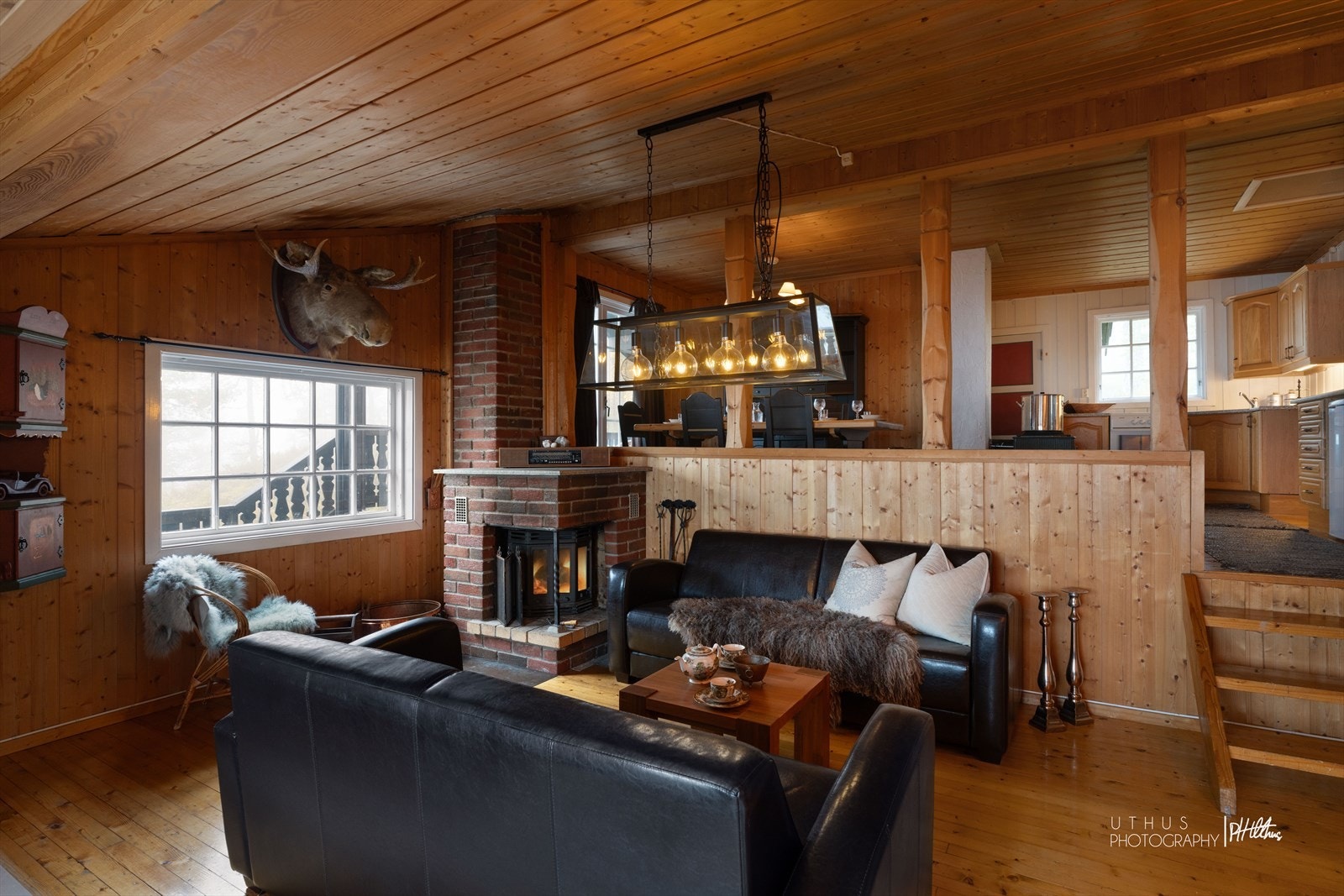 Åpen stue- og kjøkkenløsning. Galleribilde