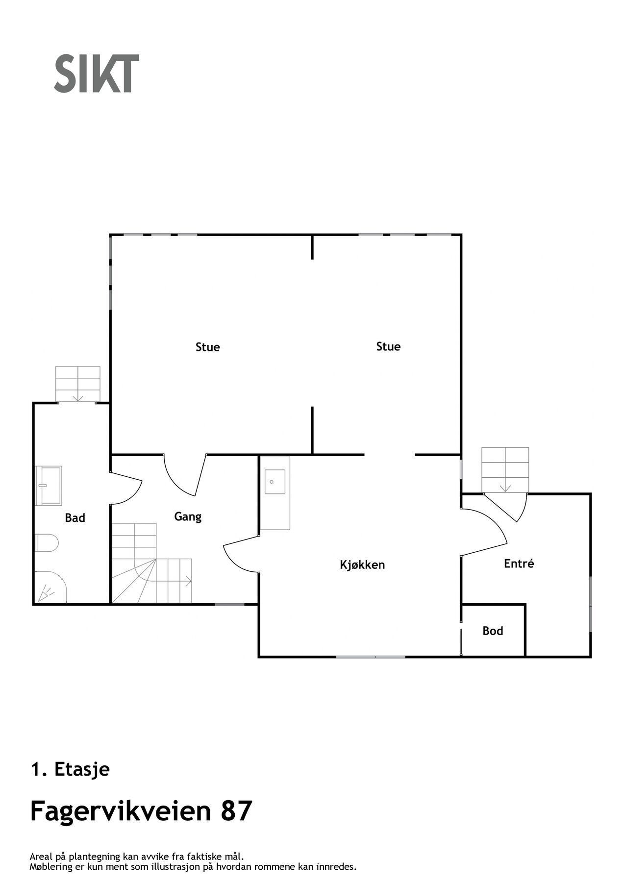 Fagervikveien 87 - 2D hovedplan Galleribilde