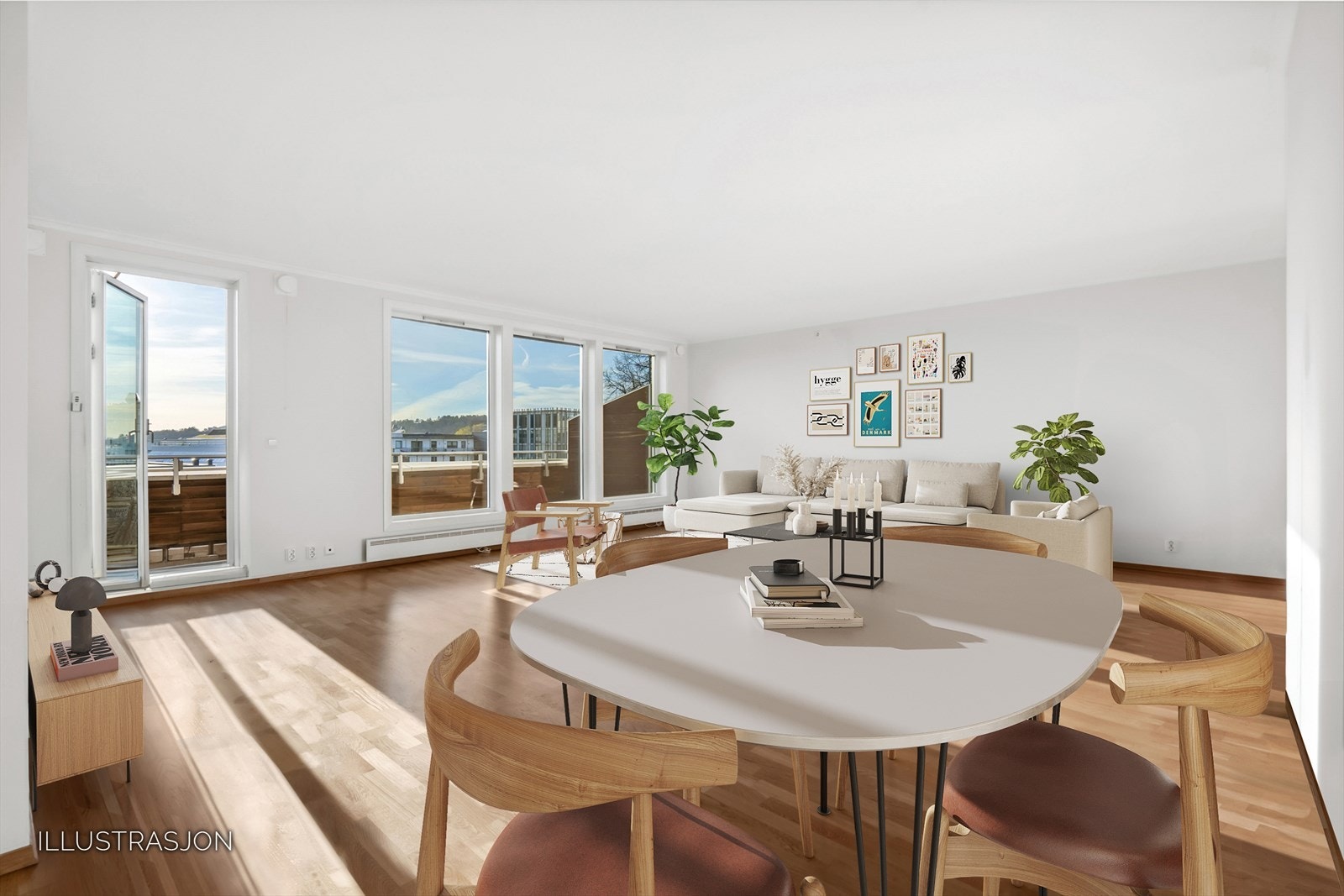 Illustrasjonbilder fra stuen. Galleribilde