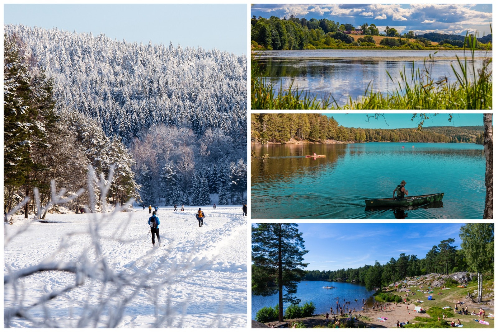Området inviterer til et rikt tur- og friluftsliv sommer som vinter. Østmarka inviterer med langrennsspor, bade-, fiske- og padlevann og Østensjøvannet med flotte turstier. Galleribilde