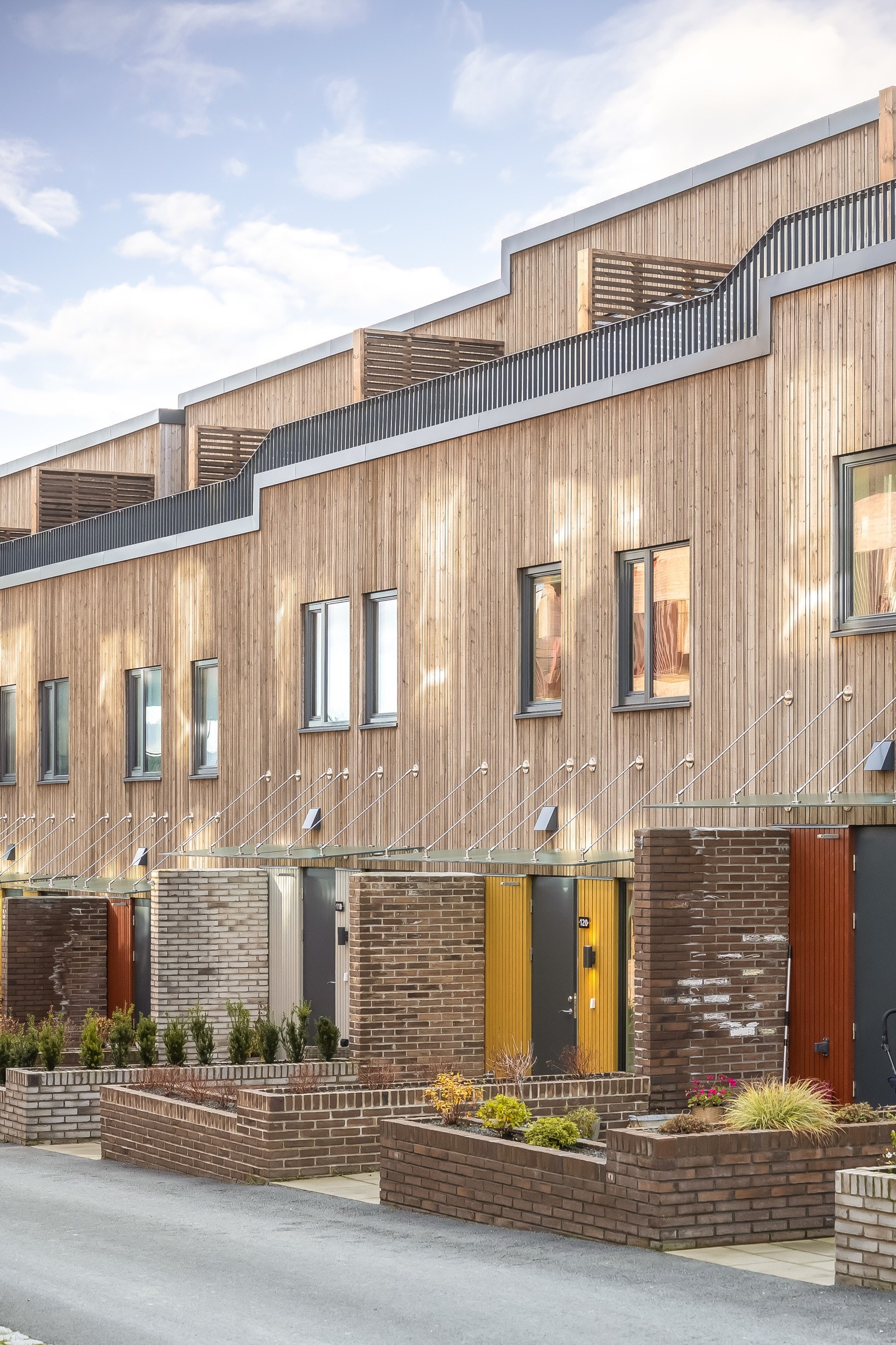 Flotte teglsteinfasader. Galleribilde