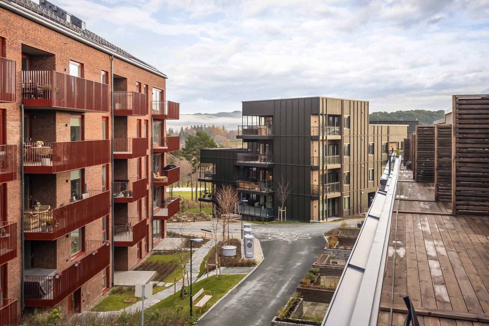 Utsikt fra takterrassen. Galleribilde