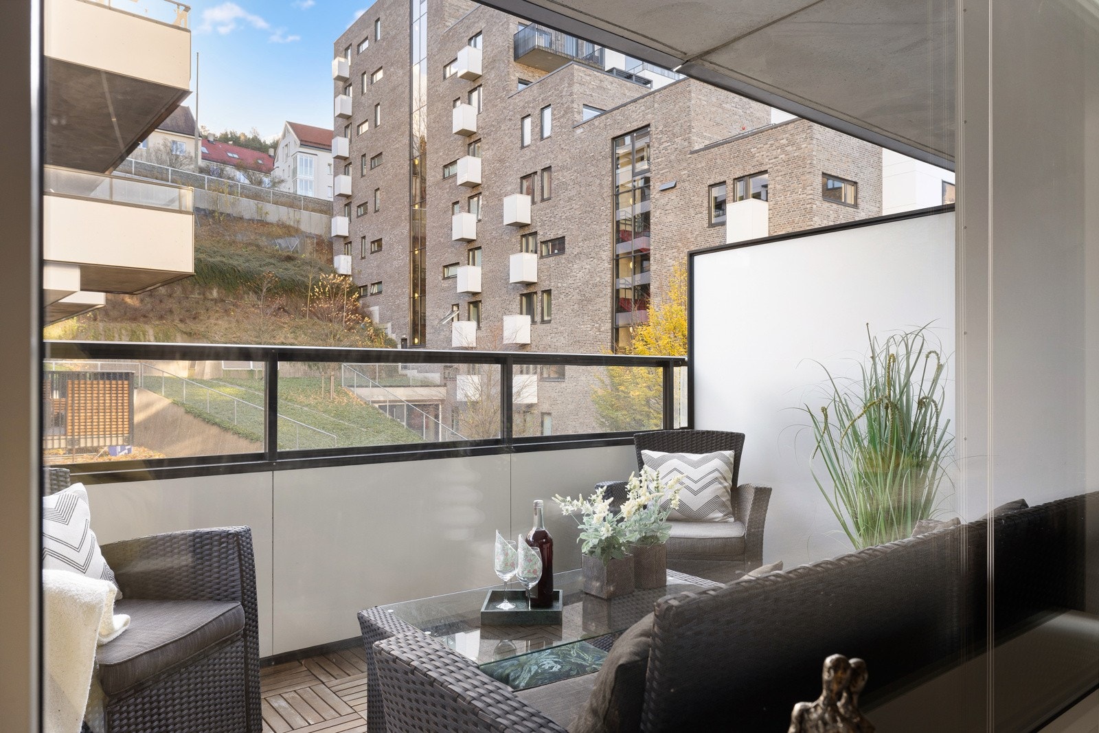 Flott utsikt fra balkong. Galleribilde