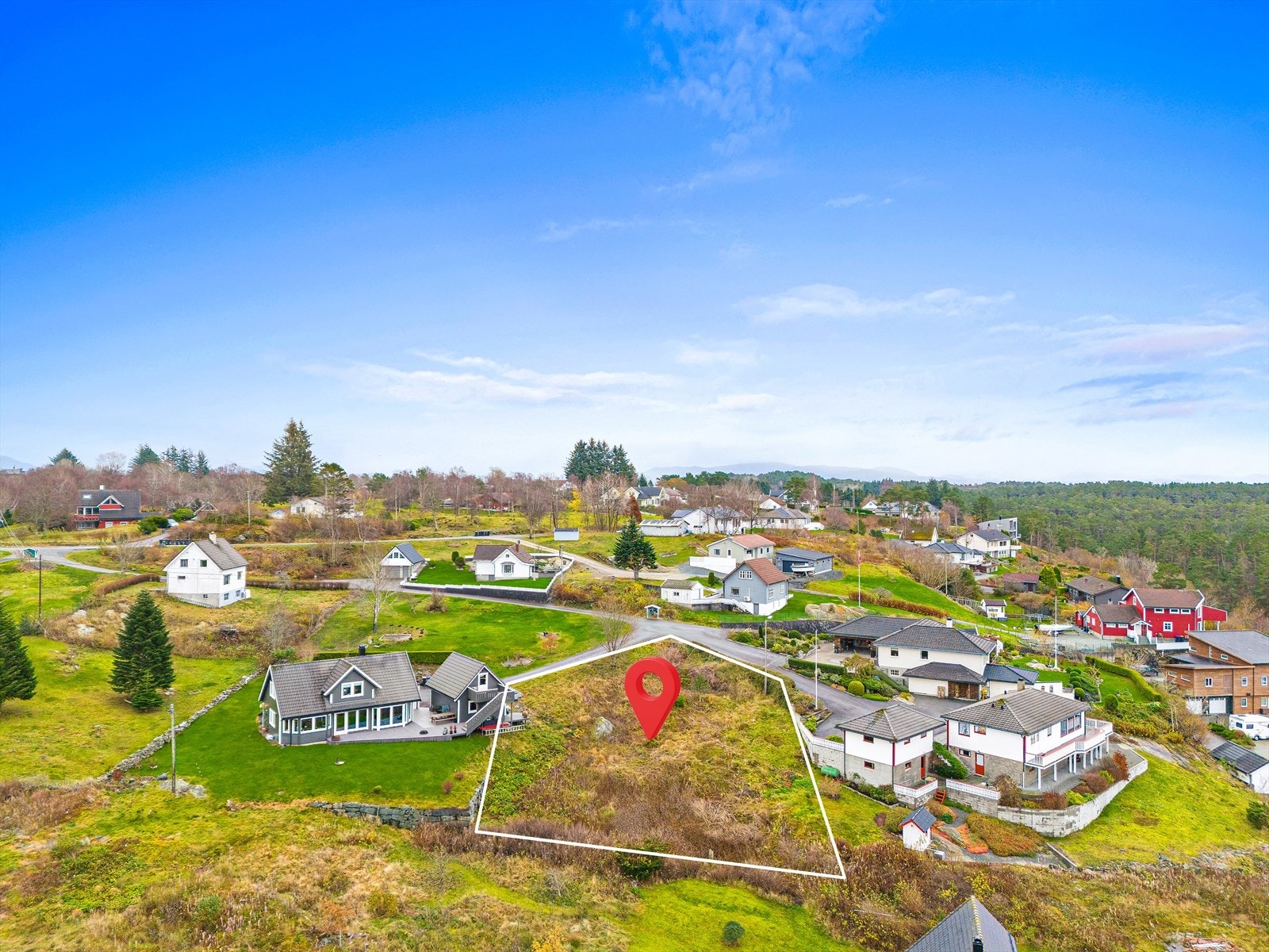 Lett kupert tomt Galleribilde