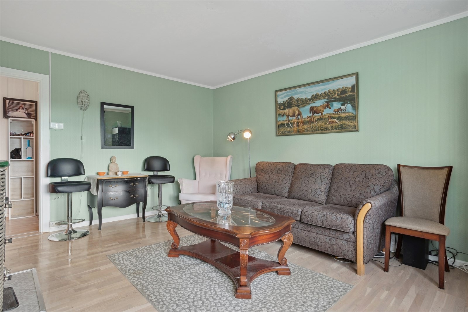 Det er god plass til sofa og tilhørende møblement Galleribilde