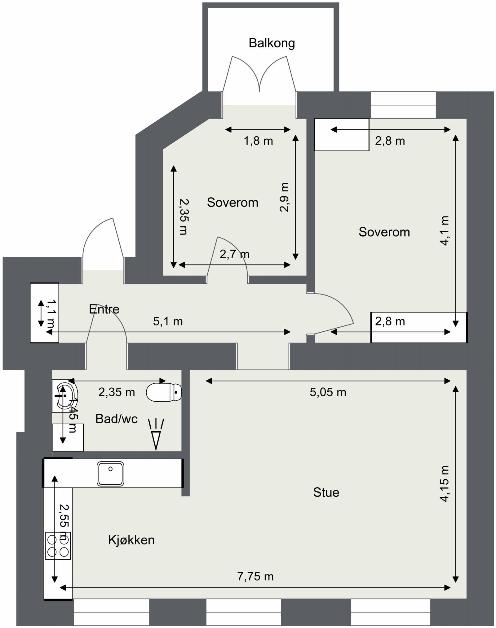 Plantegning Galleribilde