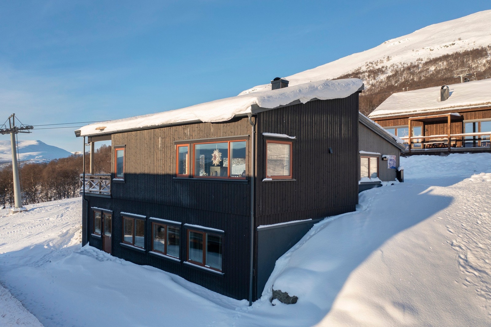 Her er det parkering på egen tomt. Galleribilde