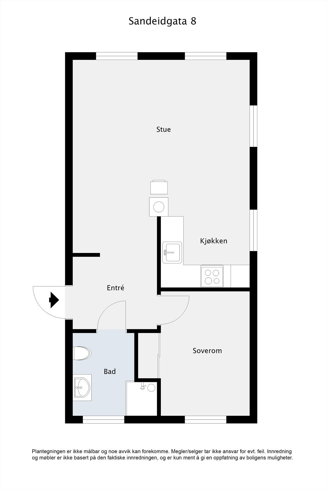 Plantegning 1. etasje Galleribilde