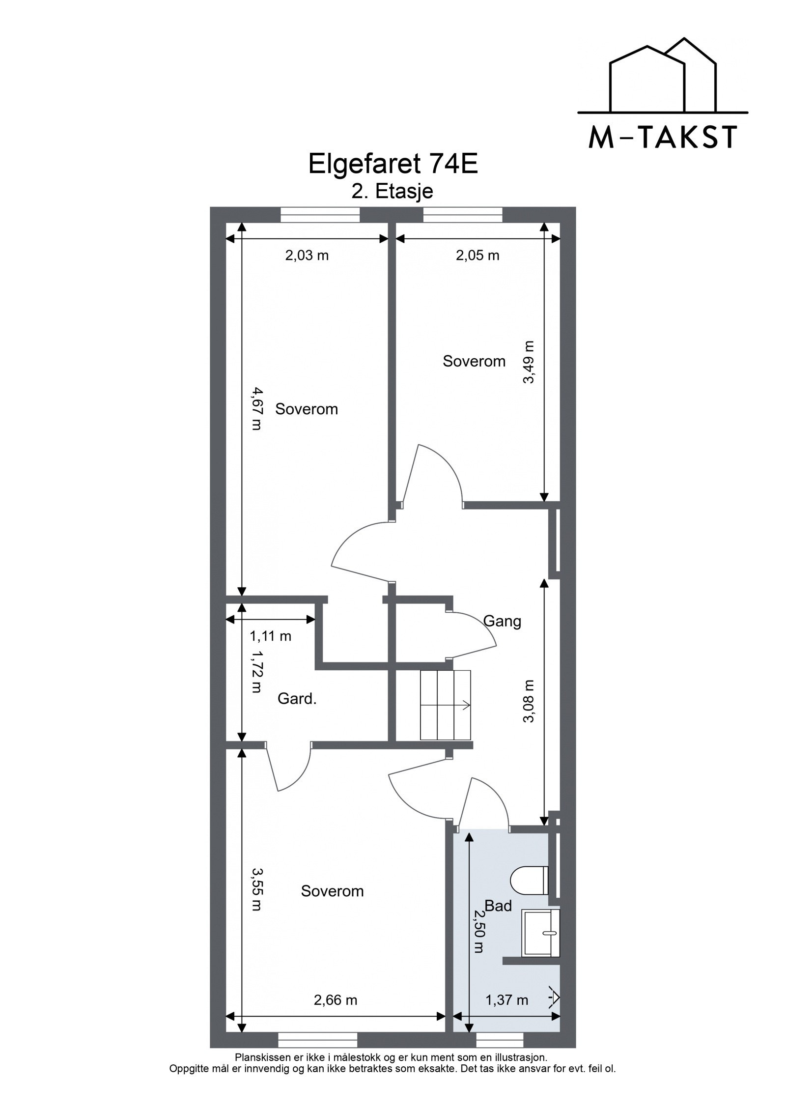 Plantegning 2.etasje Galleribilde