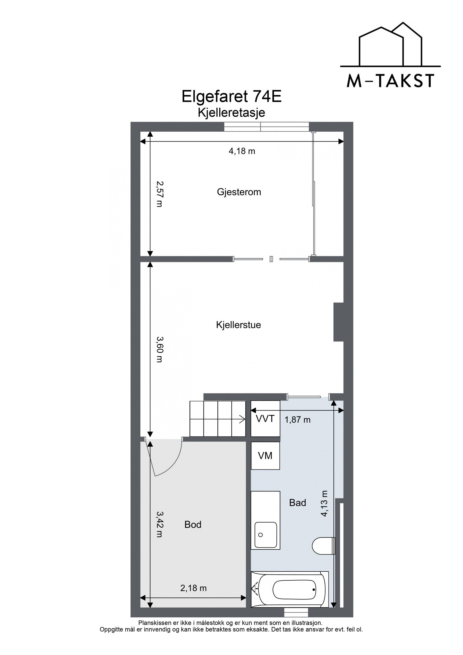 Plantegning kjelleretasje Galleribilde