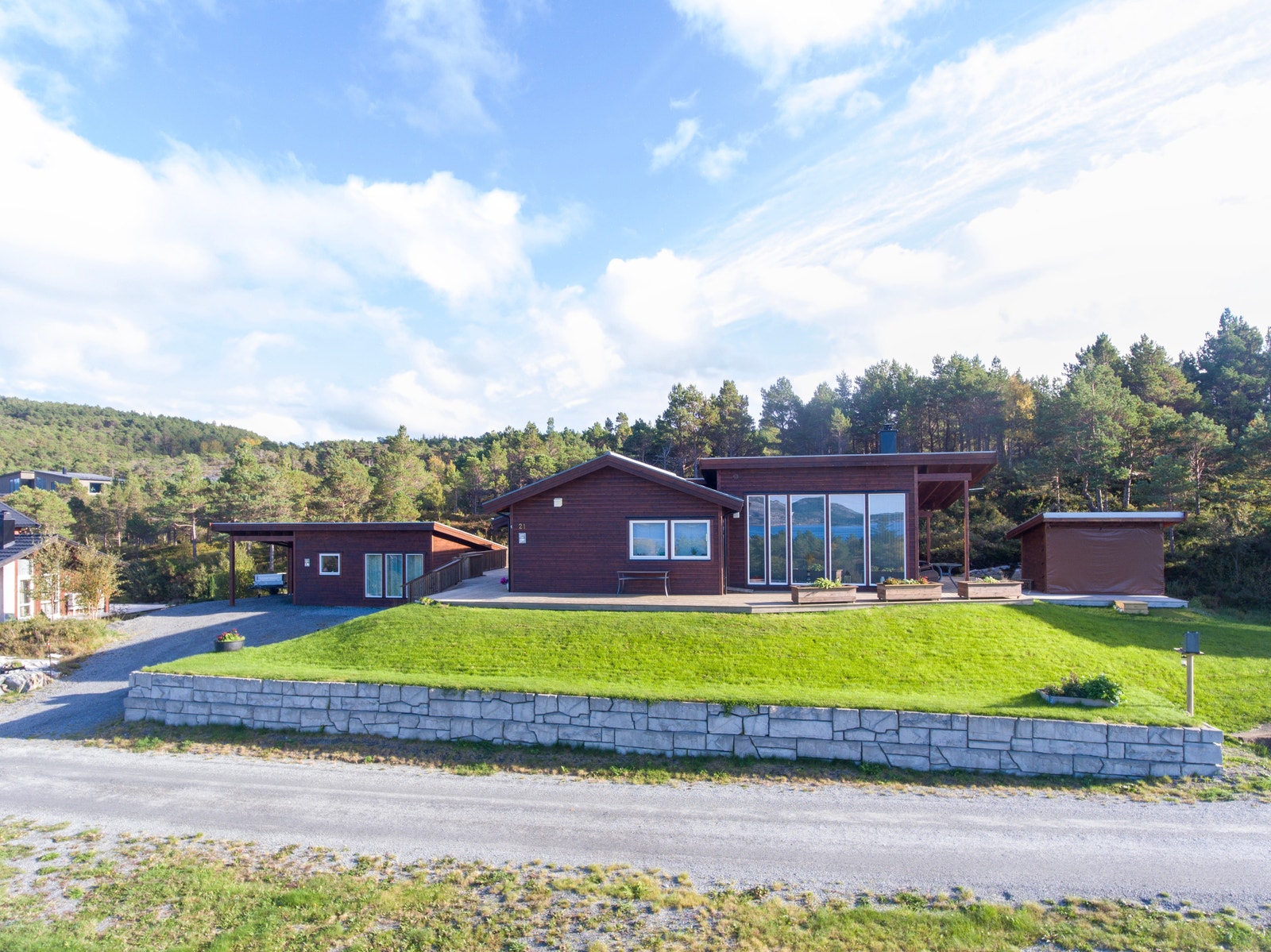 Solforholdene er svært gode, med sol fra morgen til kveld Galleribilde