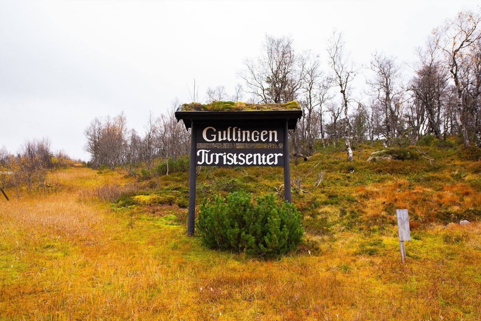 Hytta ligger like ved Turistsenteret på Gullingen. Galleribilde