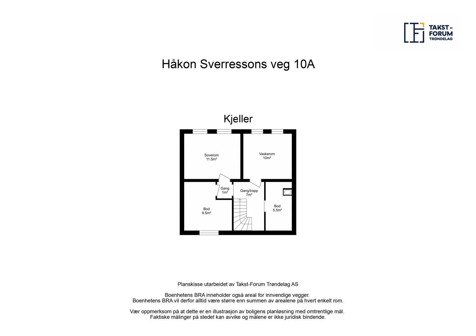 Planskisse kjelleretasje. Galleribilde