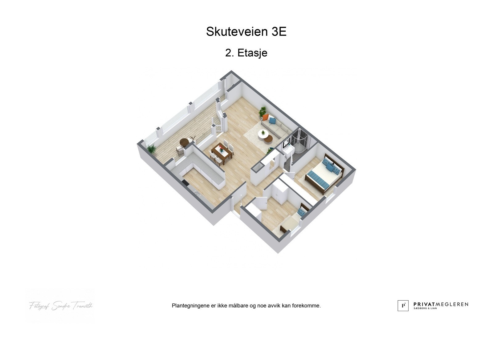 - 3D plantegning (ikke målbart) - Galleribilde
