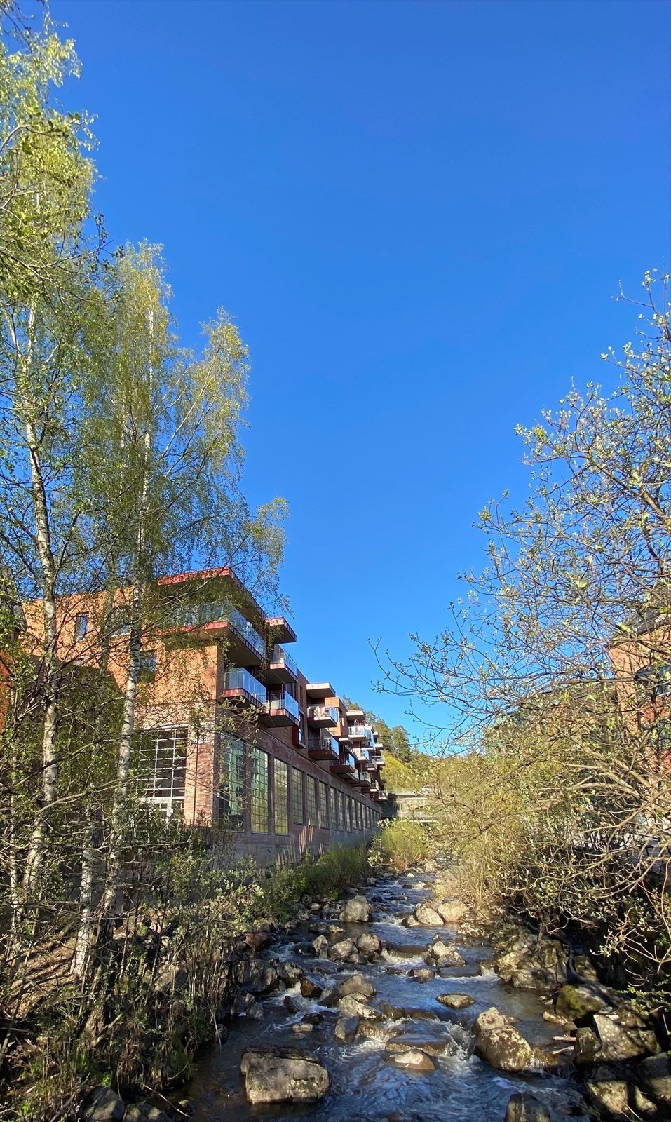 Bygget ligger langs idylliske Mesnaelva. Galleribilde