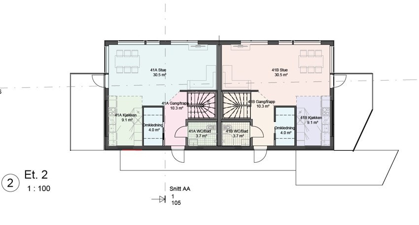 Plantegning 2.etasje. Galleribilde