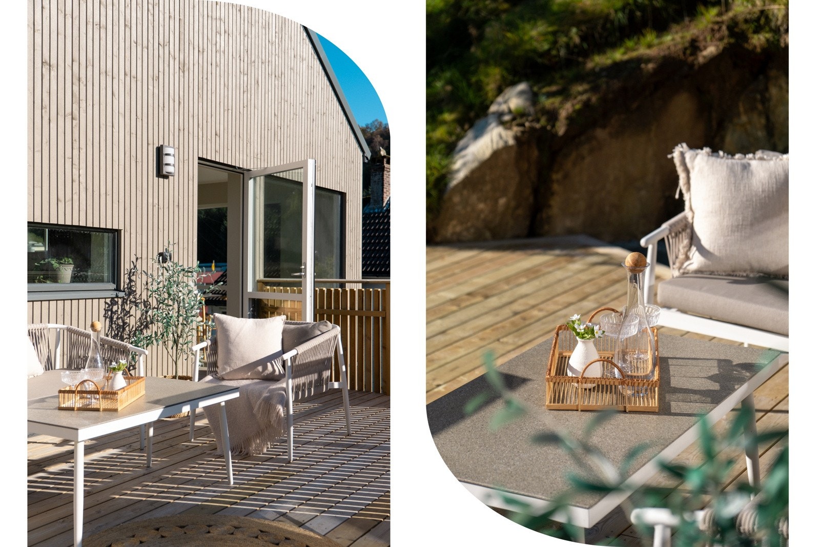 Her kan det møbleres med en god sittegruppe, grill og det som skal til for nyte solskinnsdagene. Galleribilde