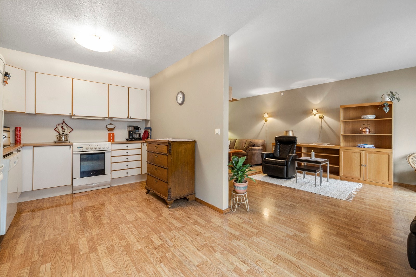 Her er det god plass til stort spisebord. Galleribilde