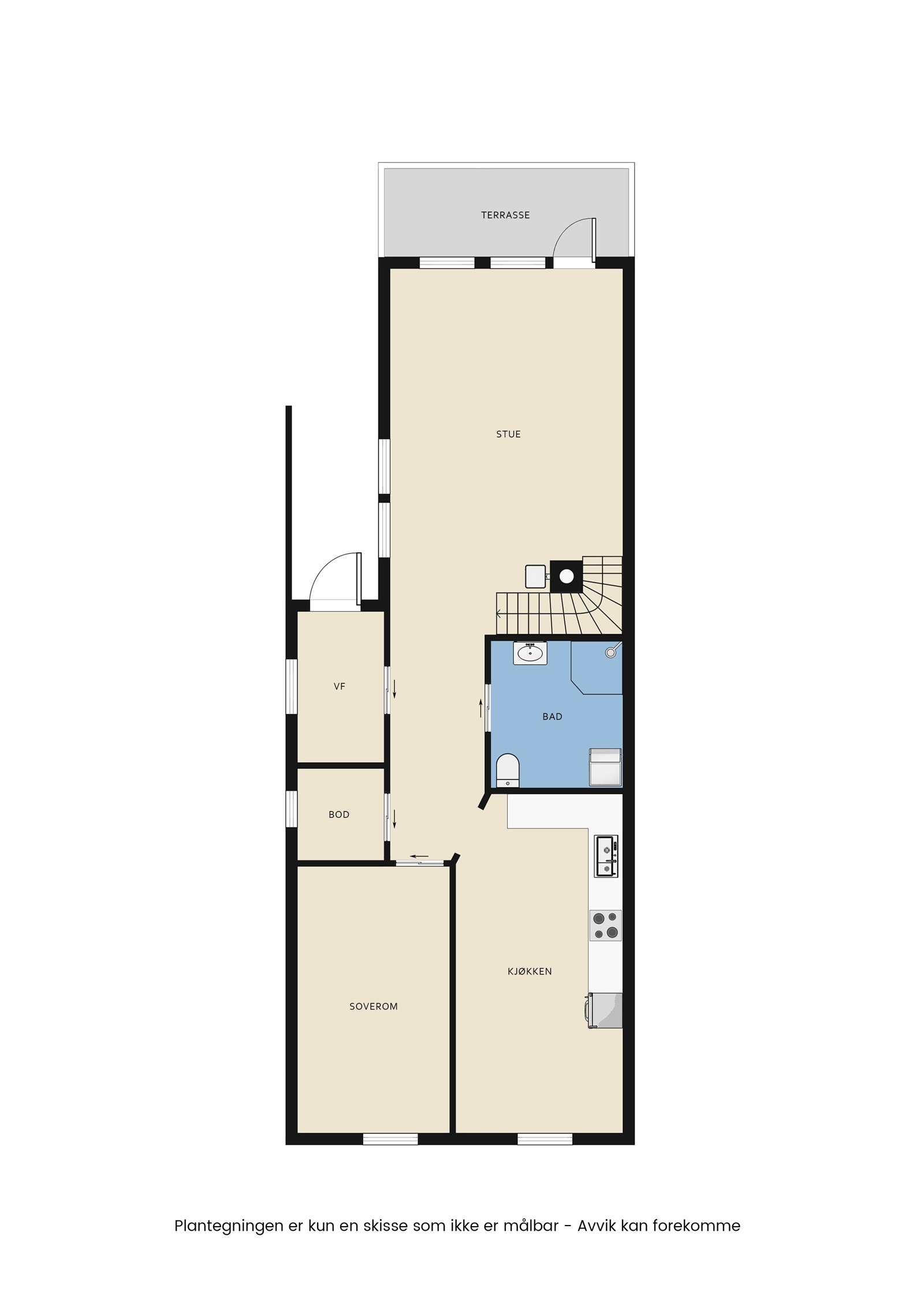 Plantegning første etasje Galleribilde