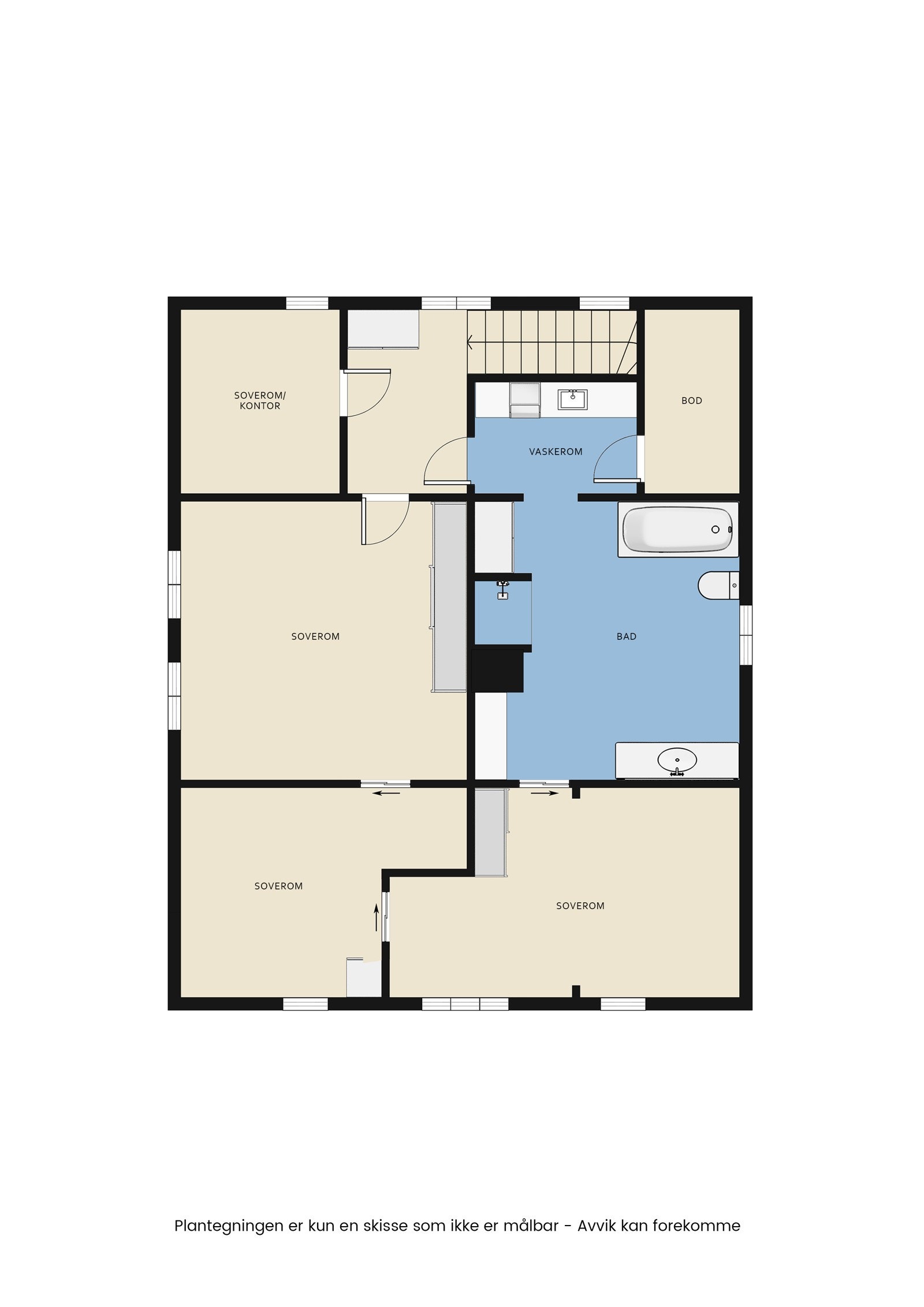 Plantegning andre etasje Galleribilde