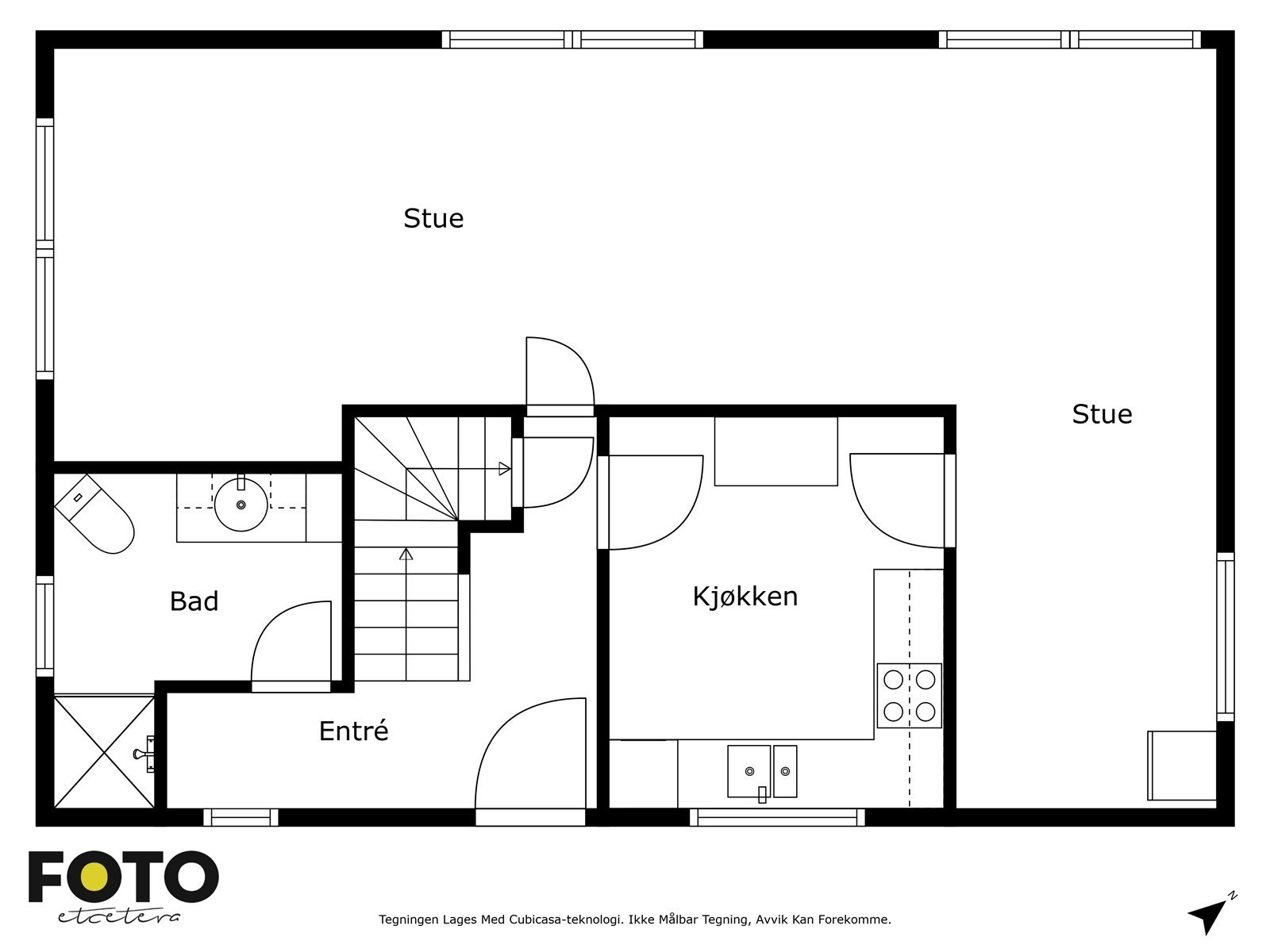 Plantegning 1. etasje. Galleribilde