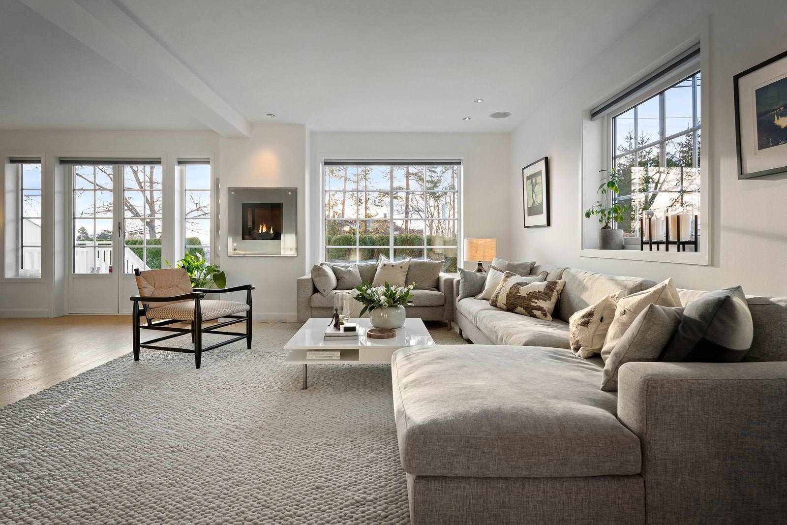 Hyggelig gasspeis i stuen. Galleribilde