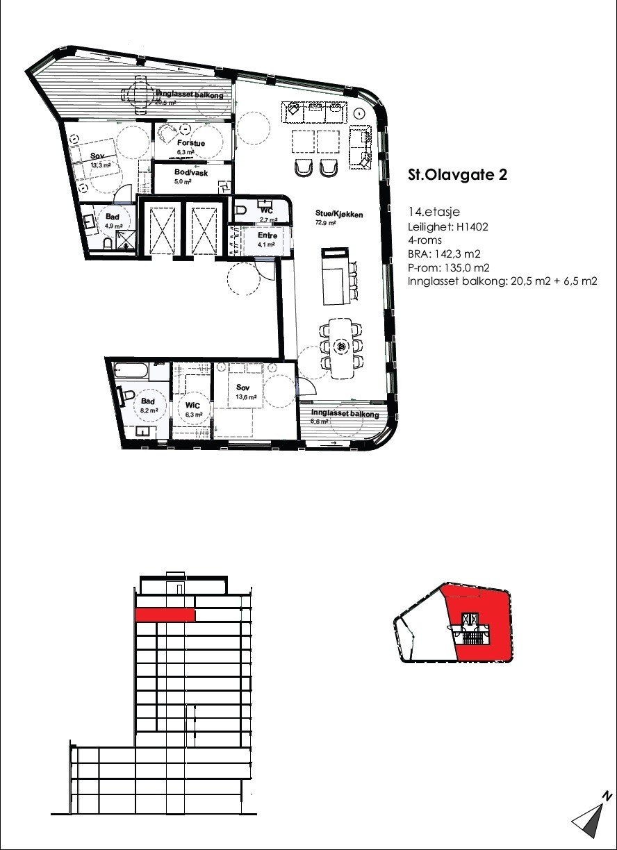 Plantegning 1402 Galleribilde