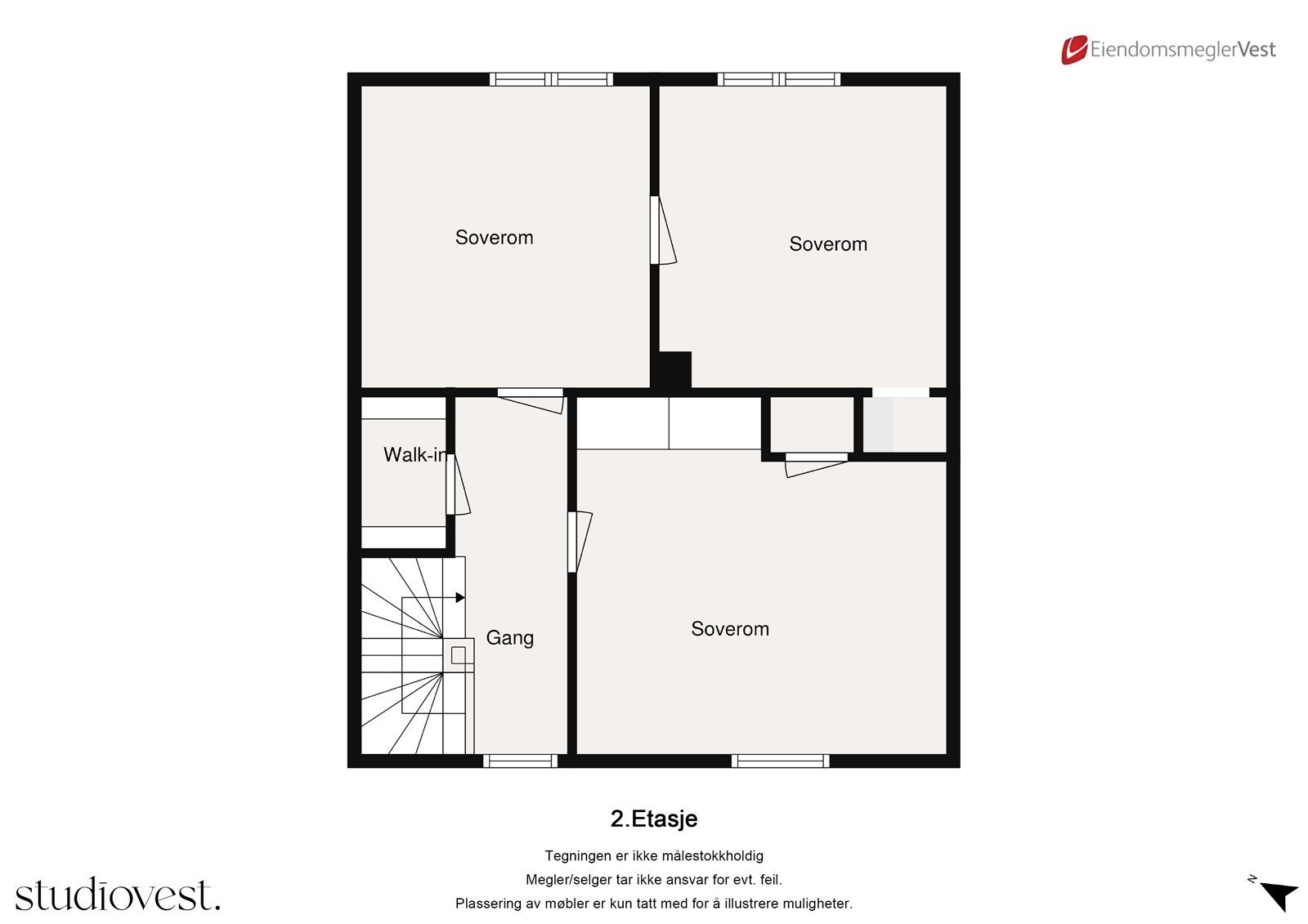 Planskisse: 2. etasje. Galleribilde