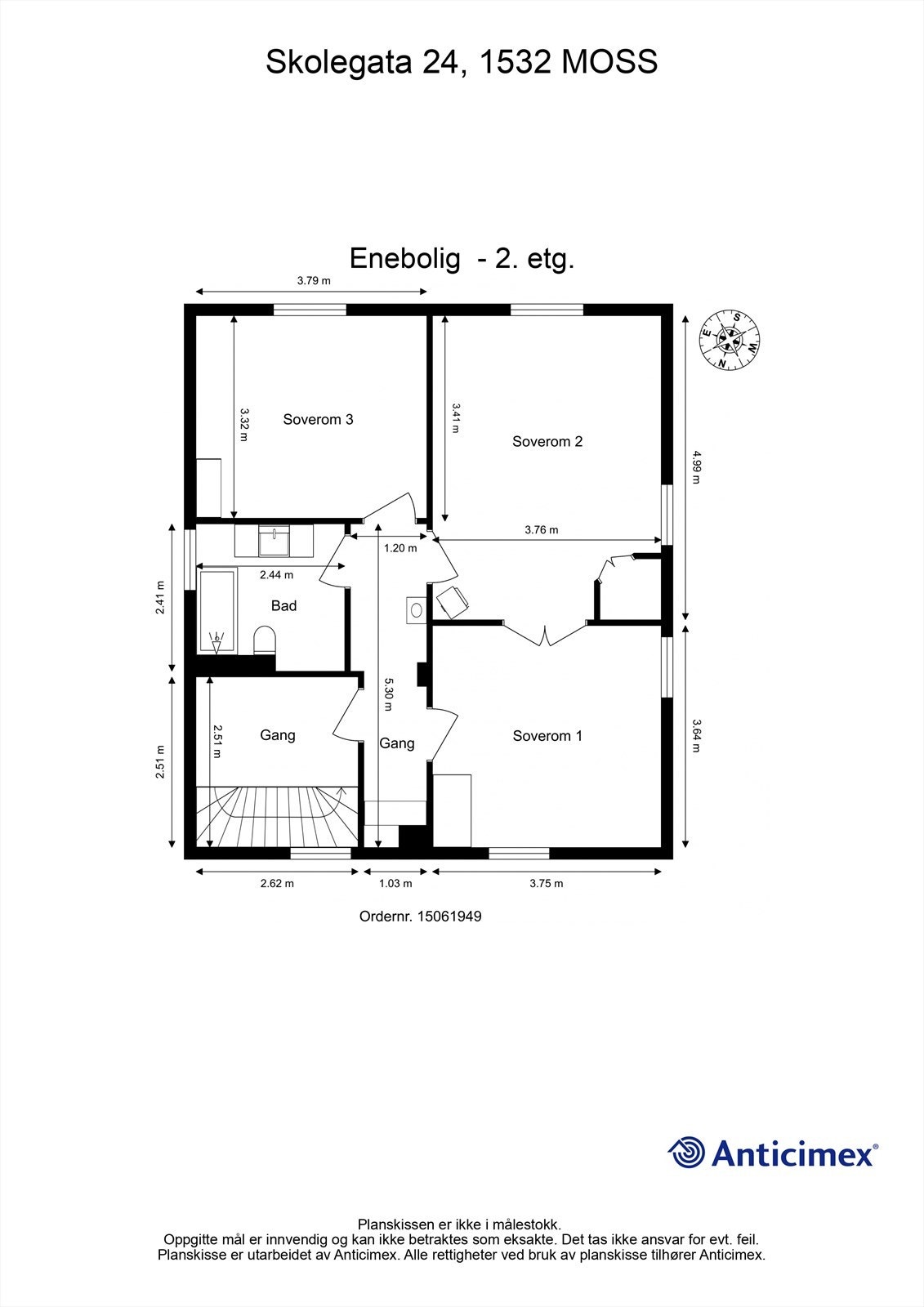 Planskisse andre etasje Galleribilde