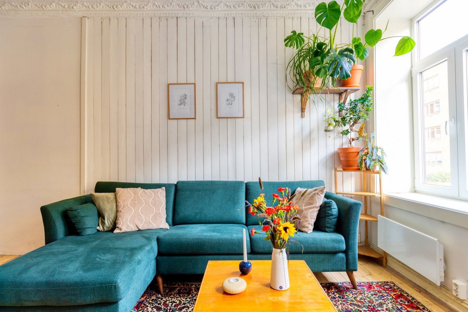 Vinduer ble byttet ut på stue og kjøkken i 2018. Galleribilde