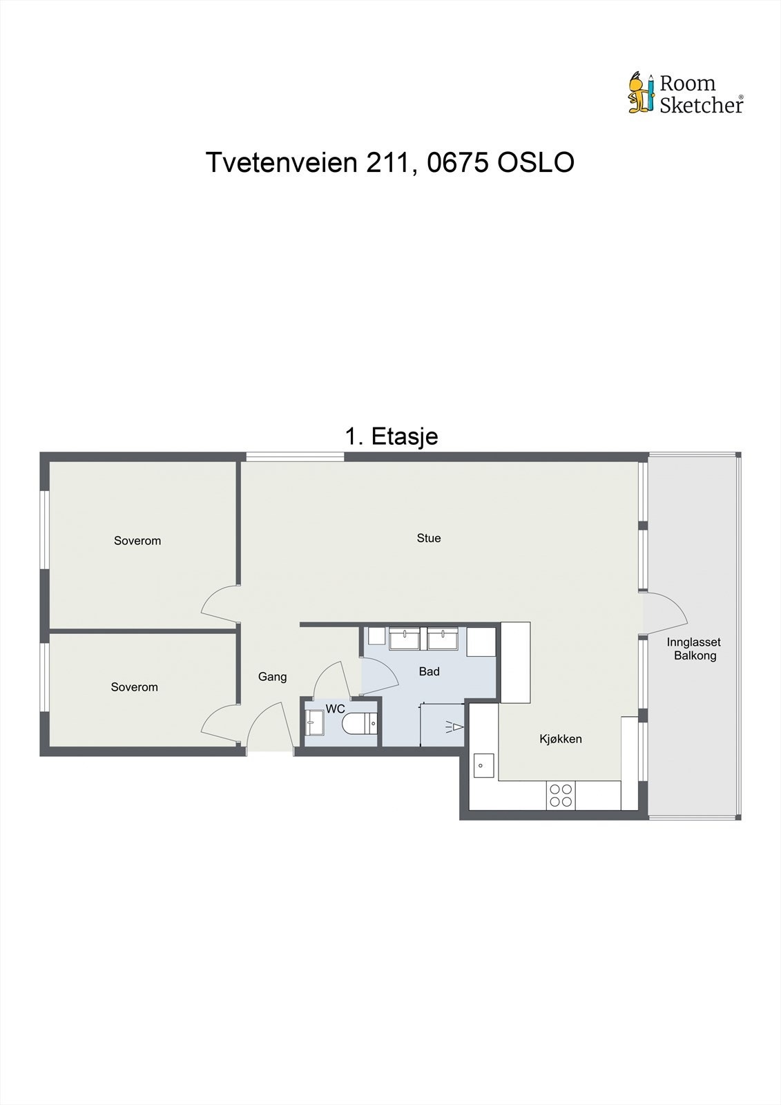Skissert plantegning Galleribilde