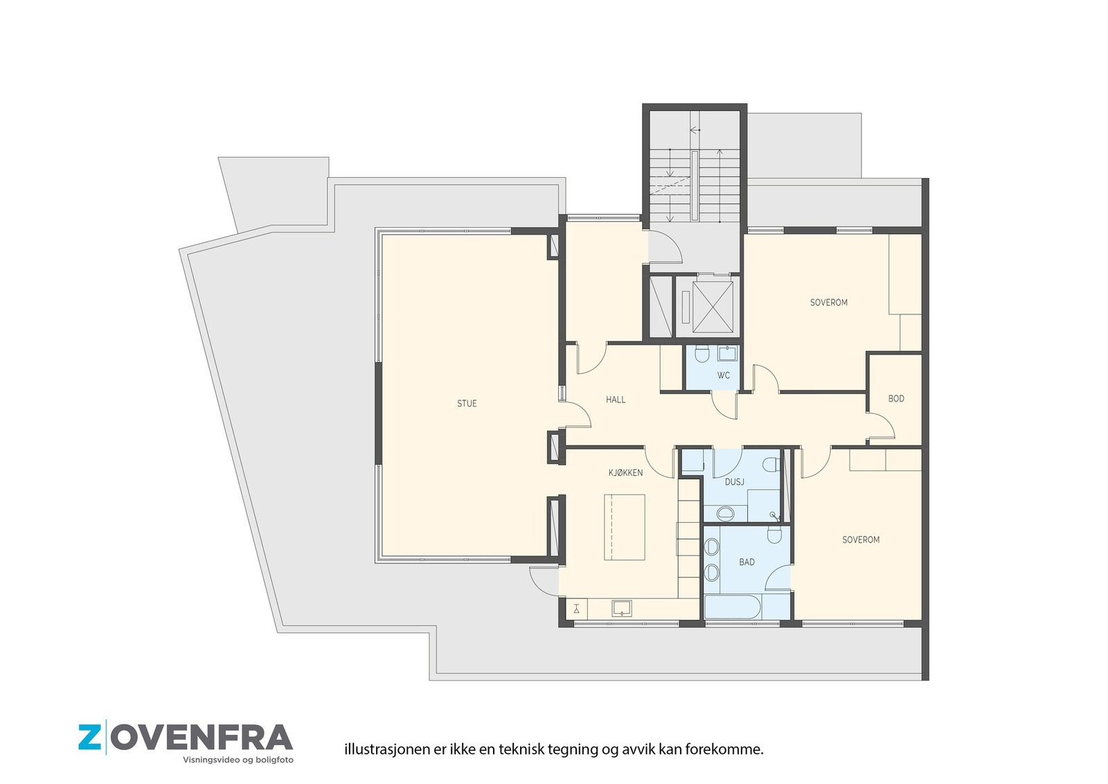 Plantegning 5.etasje. Galleribilde