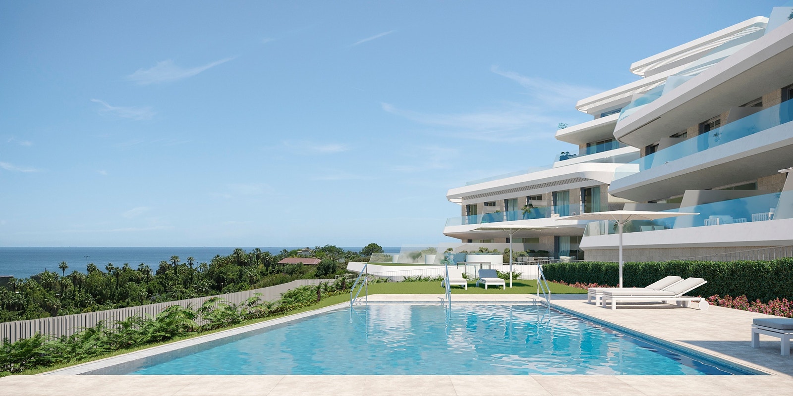 Fasade mot sydøst og hovedbassenget Galleribilde