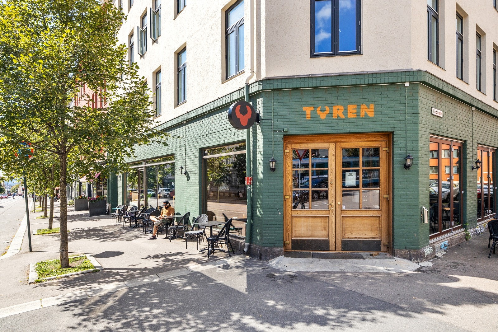 Vogts gate i midten av Torshov med en rekke kaféer, restauranter og nisjeforretninger. Galleribilde