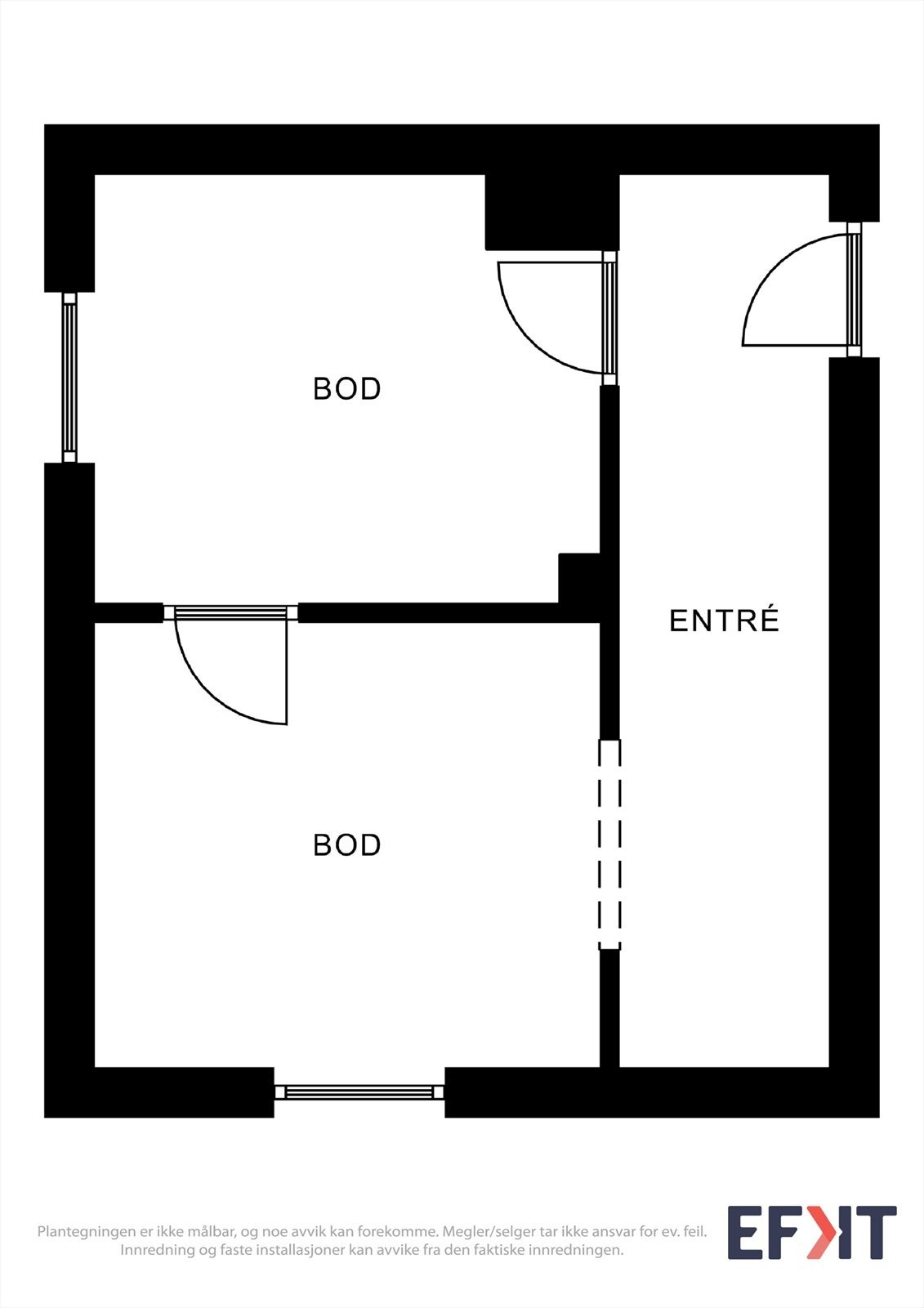 Hytta har tidligere bestått av inngangsparti, stue, kjøkken og sovealkove. Galleribilde