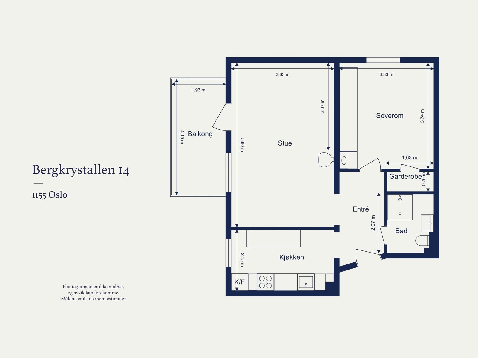 Plantegning - høy 1. etasje Galleribilde