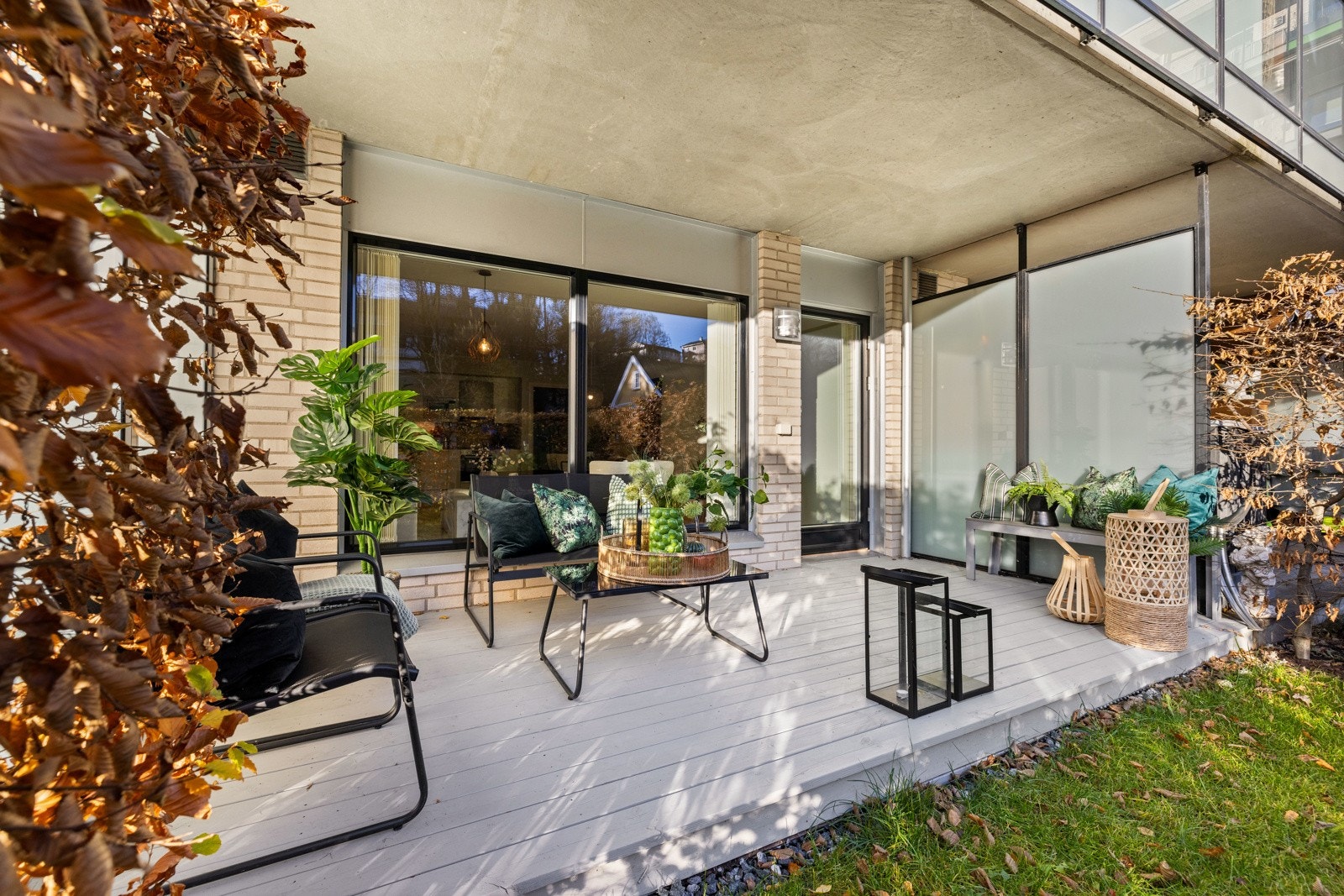 Solrik sydvendt terrasse på 10,5 kvm Galleribilde