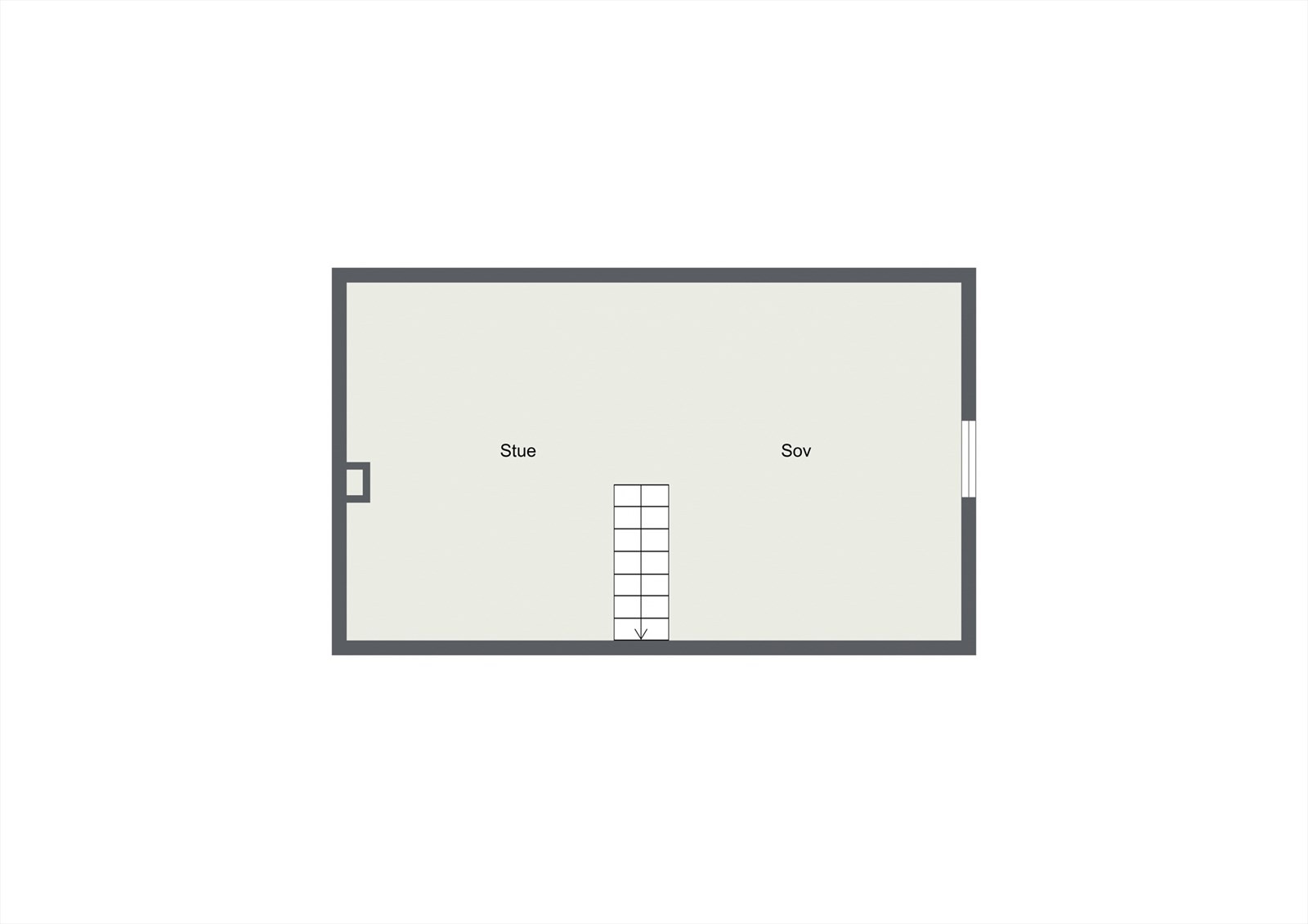 Plantegning loftsetasje. Galleribilde