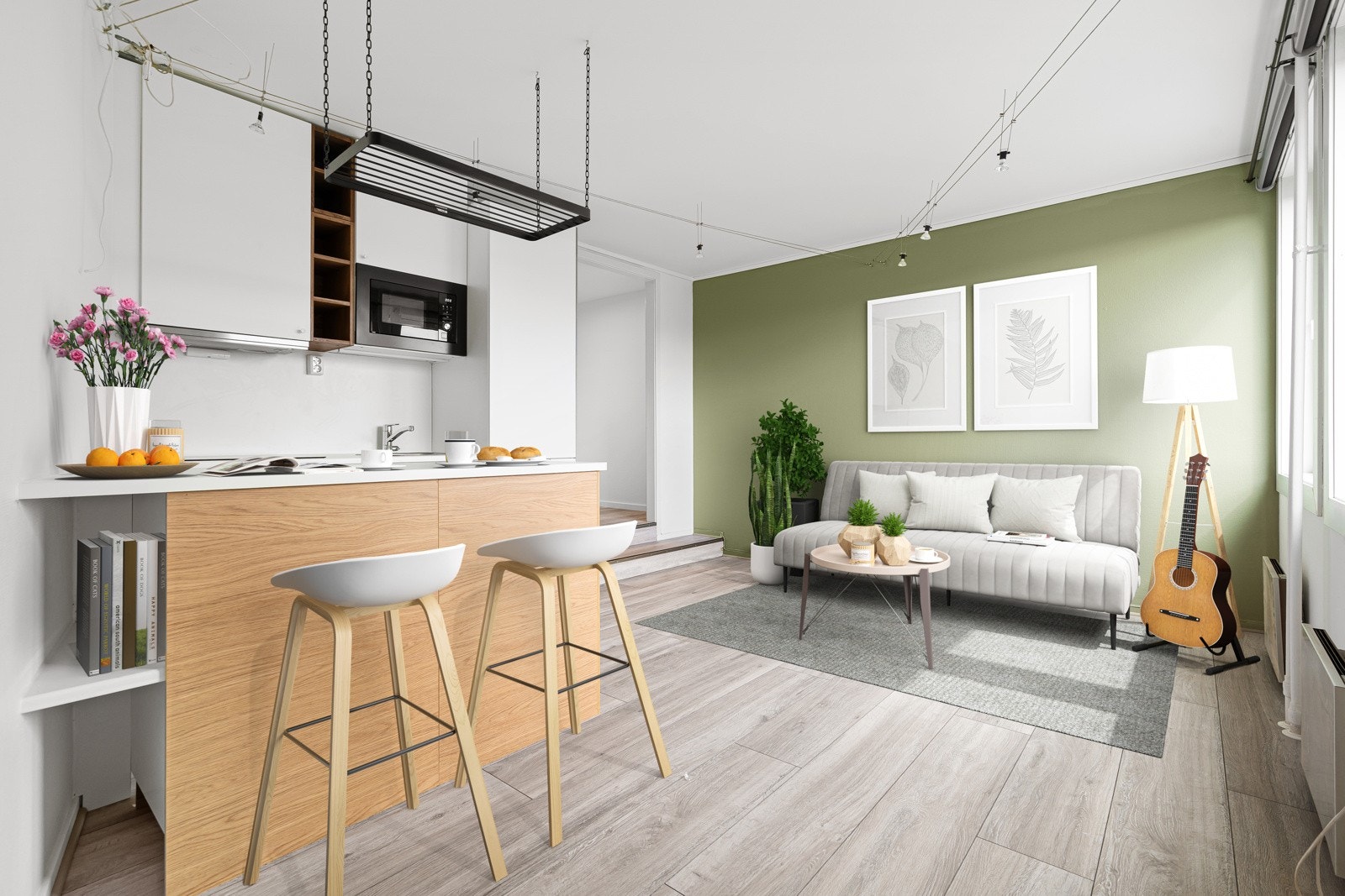 Leiligheten er oppusset i 2024 og er perfekt for deg som vil ha en innflyttingsklar og flott leilighet midt i sentrum. Galleribilde