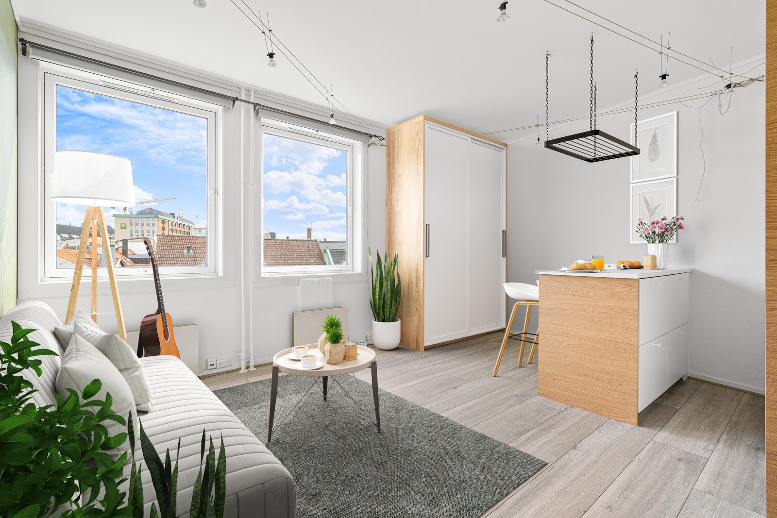 Leiligheten ble pusset opp i 2024 og er arealeffektiv. Denne passer perfekt som et førstegangskjøp. Galleribilde